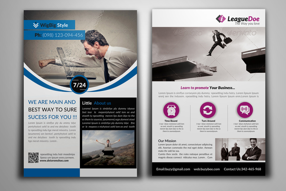 100 Fresh Business Flyers Bundle, a Flyer Template by Psd Templates (Photo 14 of 15)