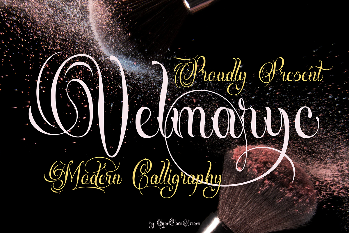 Velmaryc - Modern Calligraphy, a Script Font by TypeClassHeroes (Photo 1 of 11)