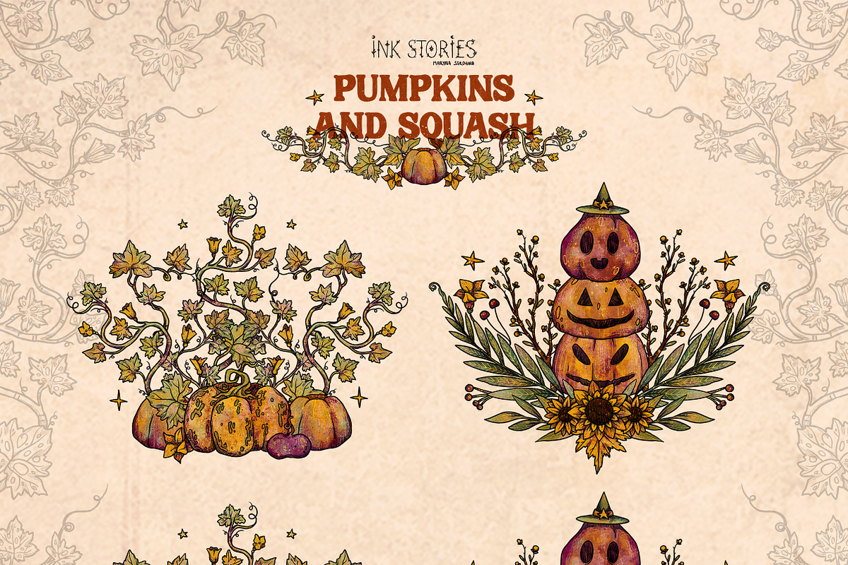 Pumpkins and Squash, a Seasonal Illustration by Ink Stories (Photo 8 of 20)