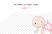 Pink Little Sea - Clipart Set, an Animal Illustration by Articlips (Thumbnail 2 of 4)