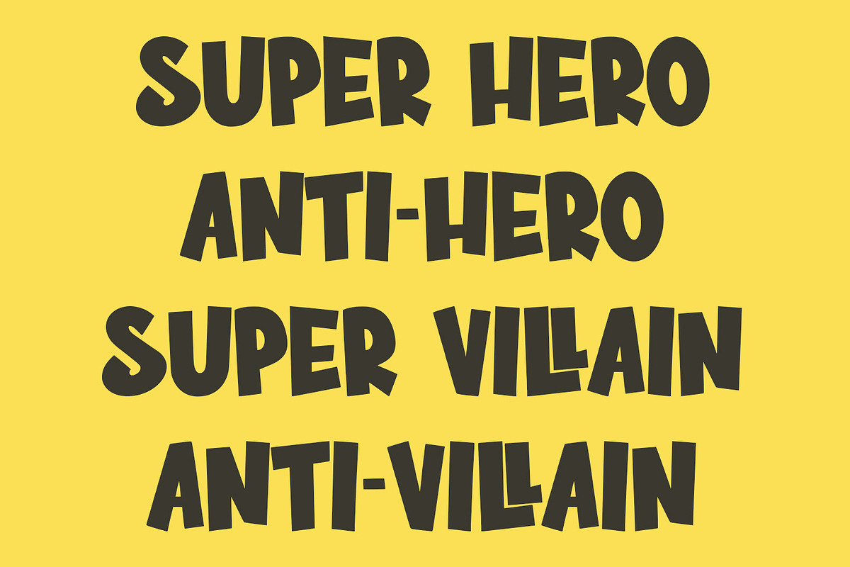 Blofust Bold Comic Display Font, a Sans Serif Font by Maulana Creative (Photo 3 of 7)