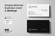 Minimalist Business Card and Mockup, a Business Card Template by Galaxiya (Thumbnail 1 of 5)