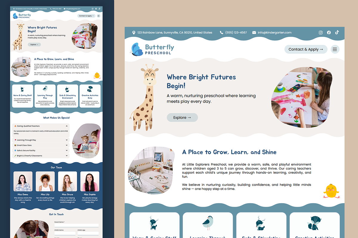 Kindergarten Wix Website Template, a Wix Template by Kitteeh (Photo 9 of 10)