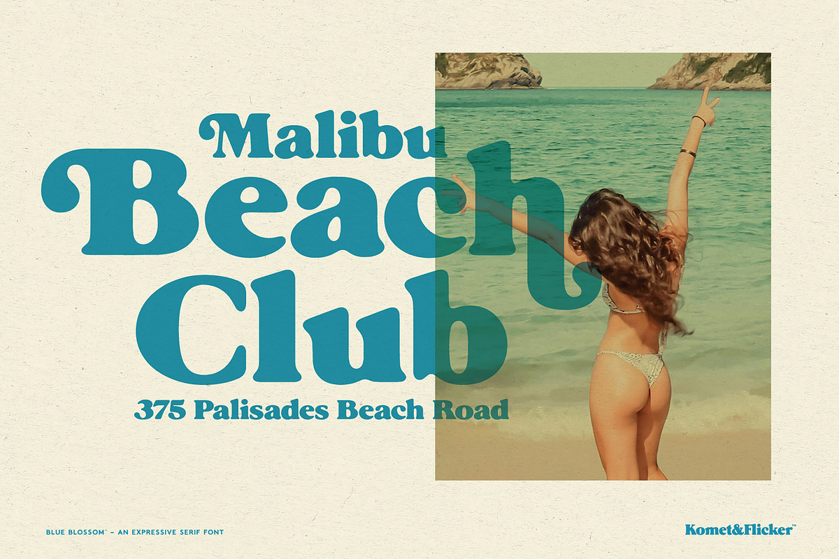 Blue Blossom - An Expressive Font, a Serif Font by Komet & Flicker (Photo 12 of 15)