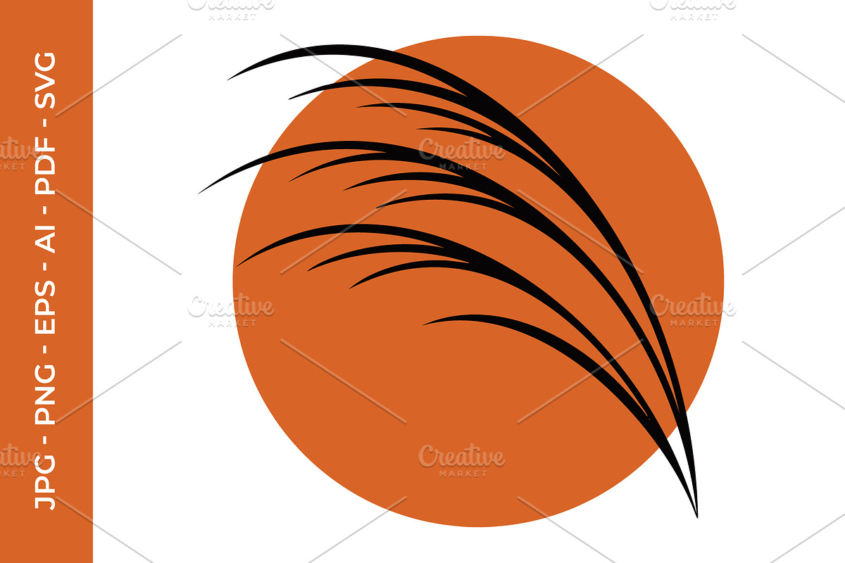 Wild pampas grass blowing in wind, an Object Illustration by nandinigraphics (Photo 1 of 3)
