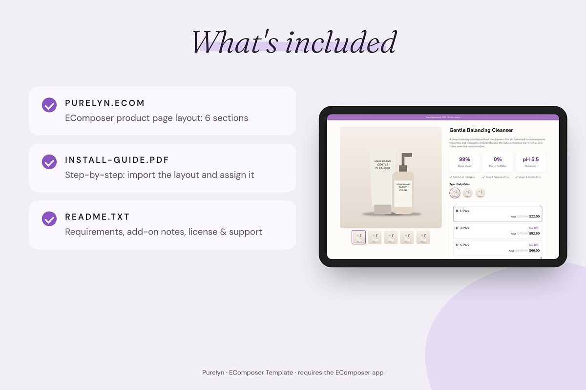 Purelyn - Shopify EComposer Template, a Shopify Template by Boost Convert (Photo 3 of 11)