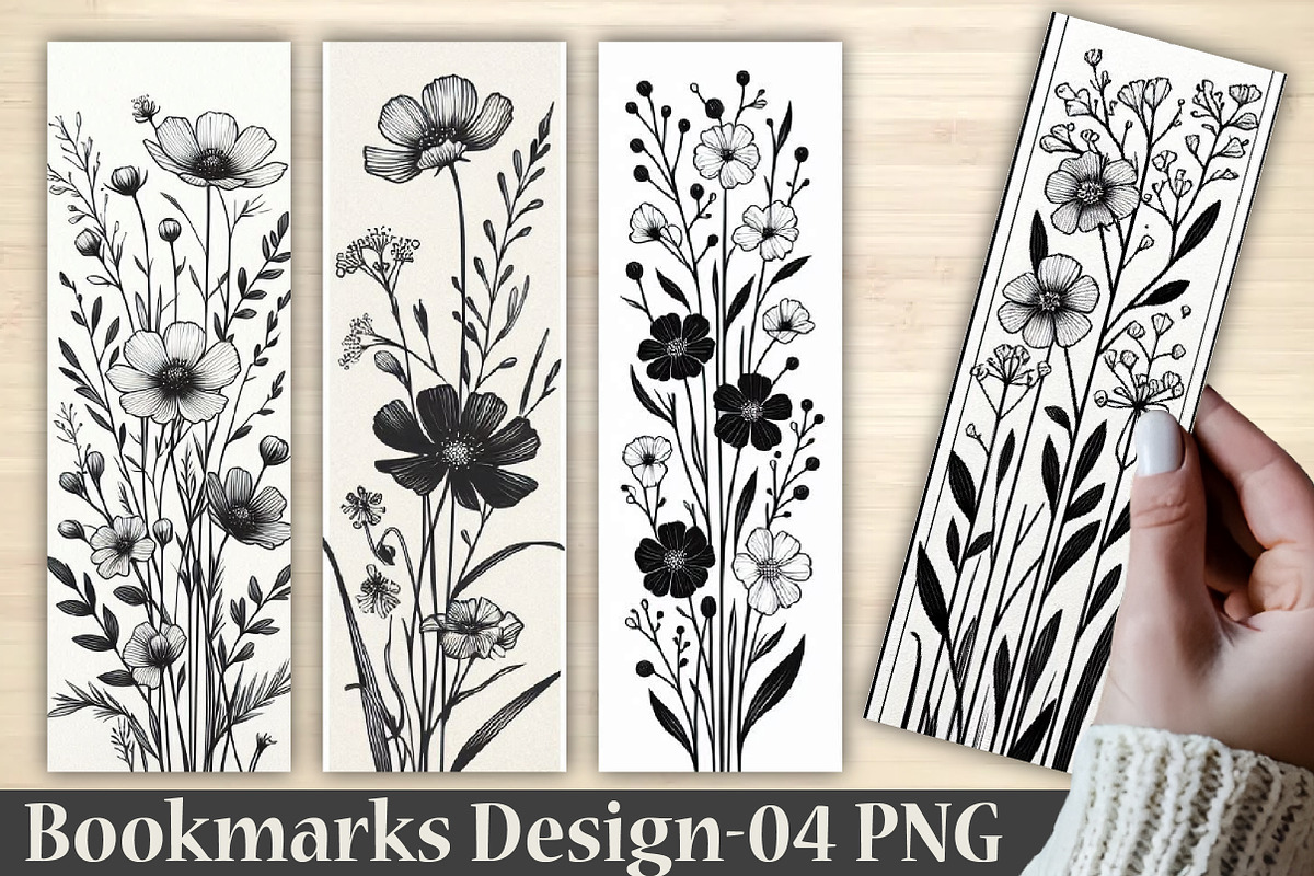 Cosmos Flower SVG Bookmark Design, a Templates & Theme by Rose Art