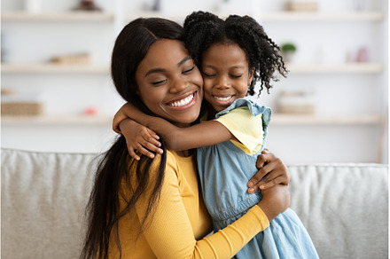 Mother Daughter Love. Happy Black, a Person Photo by Prostock-Studio