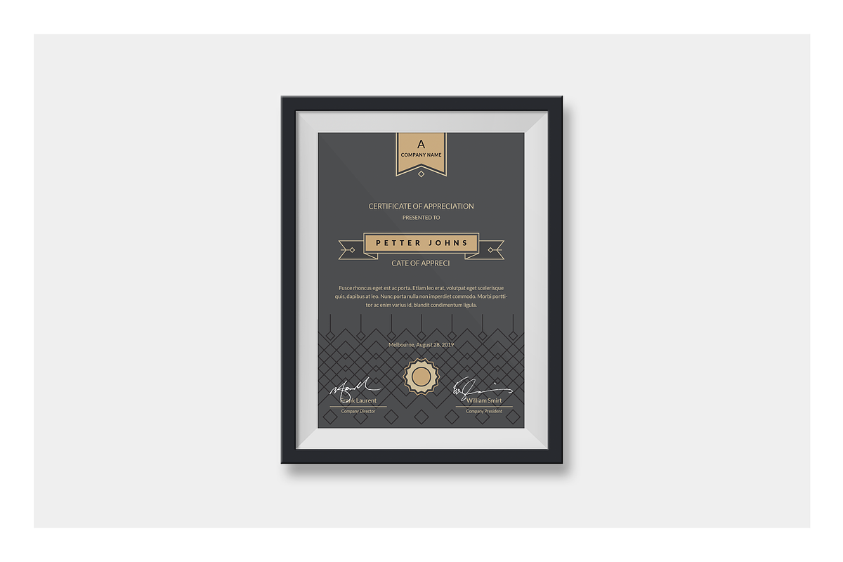 Simple Certificate, a Stationery Template by silukEight (Photo 8 of 9)