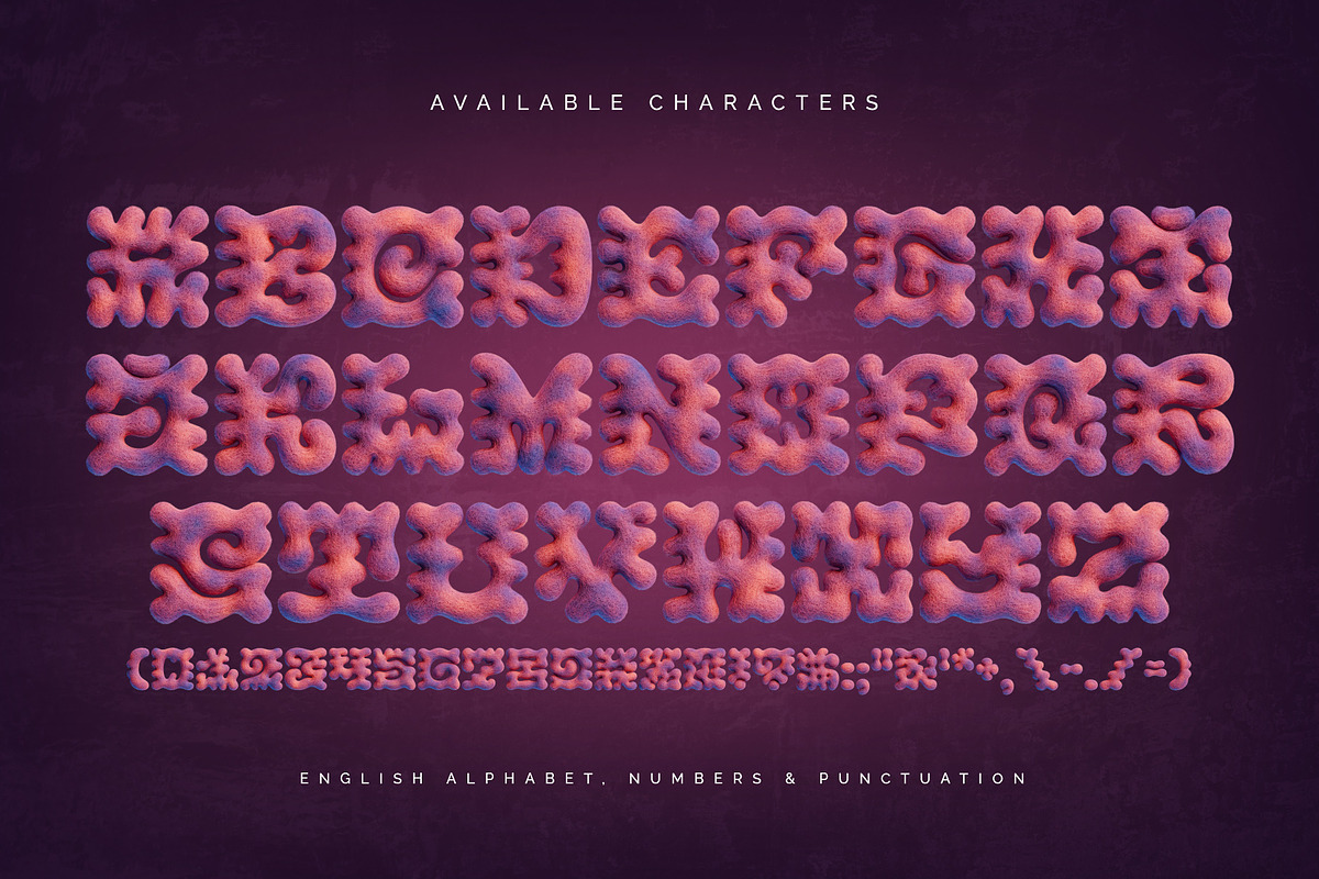 Pink Felt - Color Bitmap Font, a Symbol Font by Gleb Guralnyk (Photo 4 of 5)