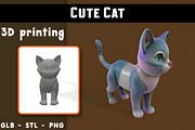 Cute Cat 3D Model, an Animal 3D Model by Ink Gallery (Thumbnail 1 of 3)