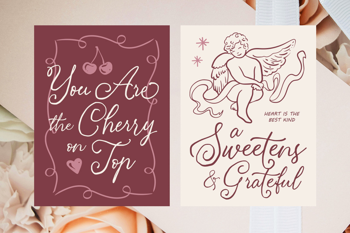 Cherry Poeme Handwritten Script Font, a Script Font by Inviline.co (Photo 4 of 10)