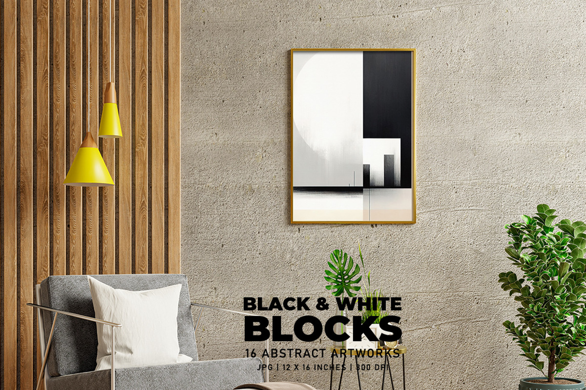 Black and White Blocks, a Background Graphic by Digital Art Creations (Photo 7 of 7)