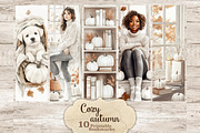 Cozy Autumn Bookmarks, a Seasonal Illustration by GlamArtZhanna (Thumbnail 1 of 3)