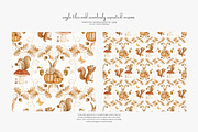 autumn woodland seamless patterns, a Pattern Graphic by Patishop Art (Thumbnail 4 of 10)