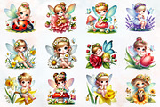 Spring baby fairy clipart, an Illustration by RobertsArt (Thumbnail 7 of 7)