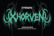 Xhorven - Death Metal Typeface, a Blackletter Font by Eltypesstudio (Thumbnail 1 of 12)