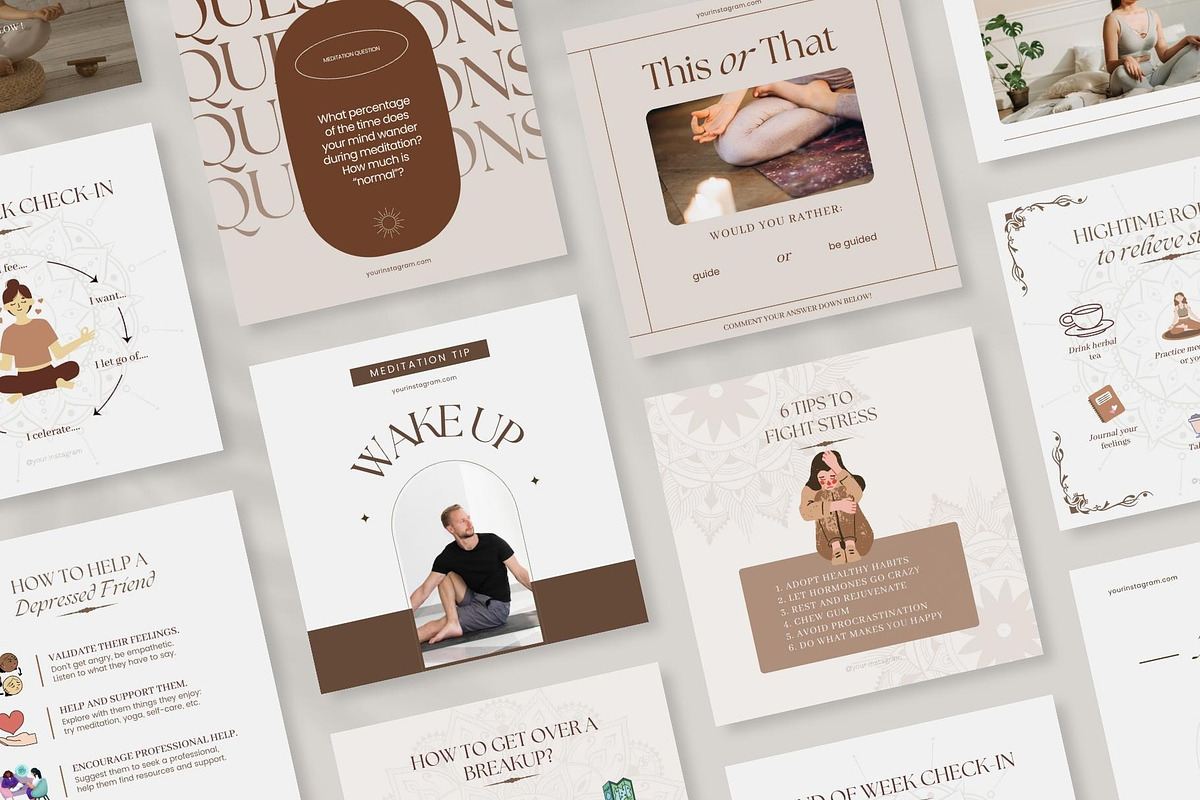 Meditation Canva Templates, a Social Media Template by Viral Content Design (Photo 13 of 15)