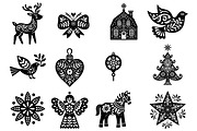 Nordic Folk Christmas 400 Clip Art, an Object Graphic by Pattern Whimsy (Thumbnail 3 of 7)