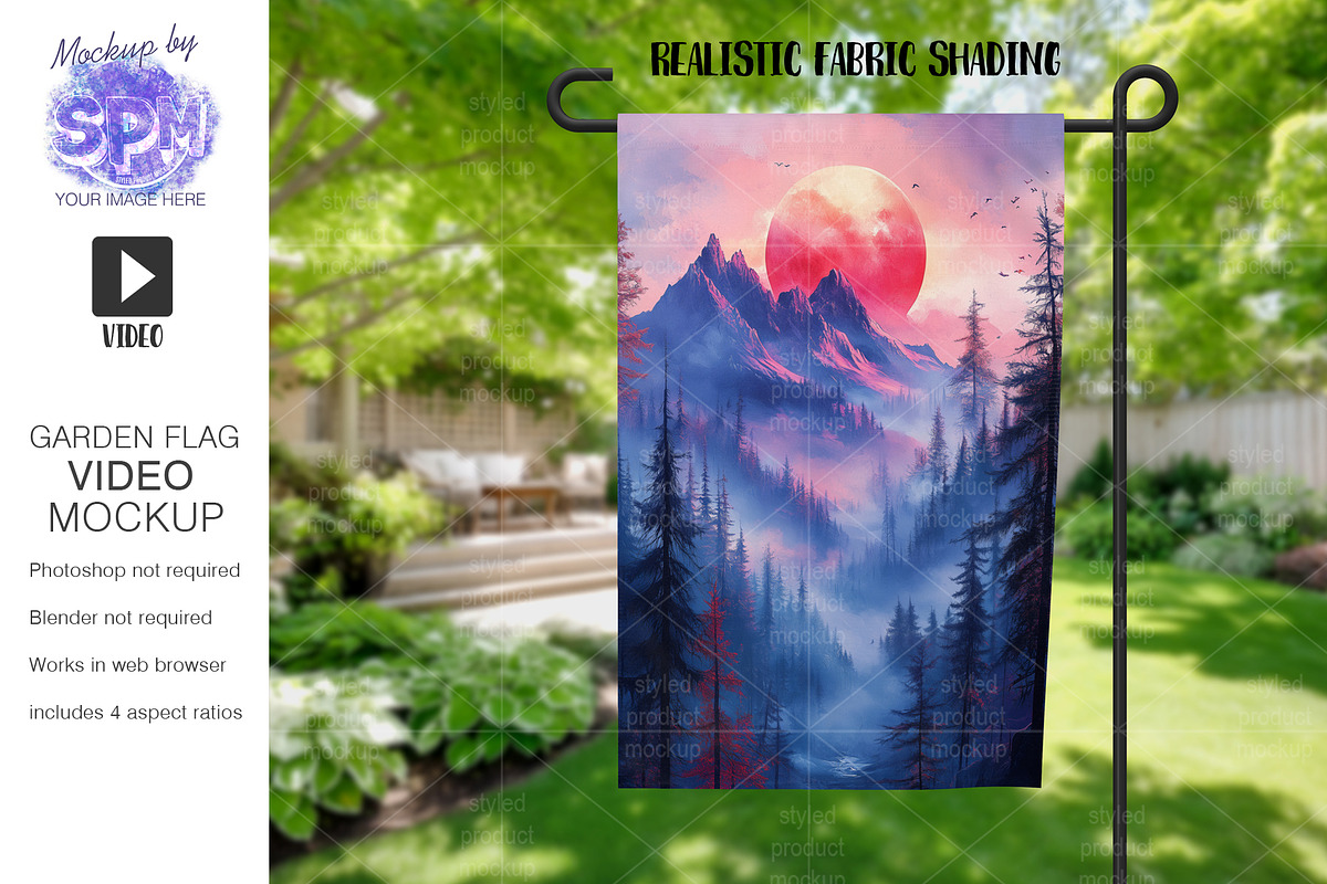 Garden Flag Video Mockup, a Household Mockup by StyledProductMockups (Photo 5 of 7)