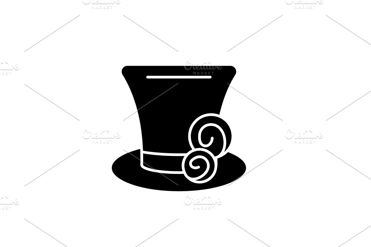 Cylinder hat black icon, vector sign, an Object Graphic by urban icon