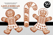 50 Watercolor Christmas Gingerbread, a Decorative Illustration by KarinkaBU (Thumbnail 5 of 8)