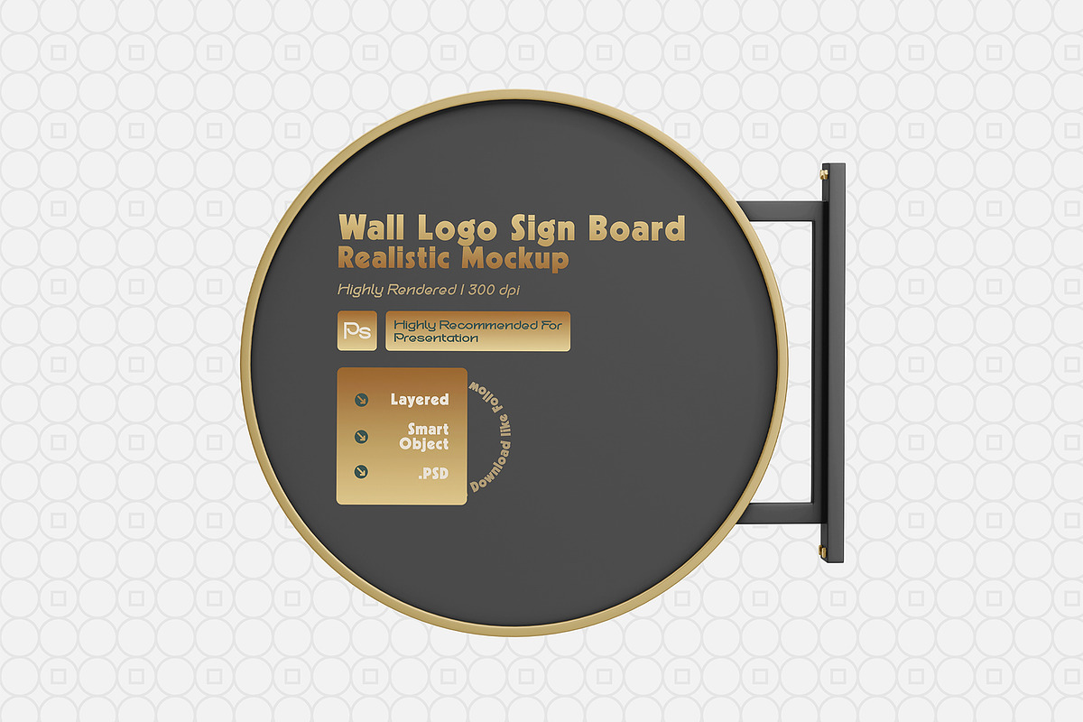 Wall Logo Sign Board Mockup Set, an Advertising Mockup by Kiara Clover (Photo 4 of 4)