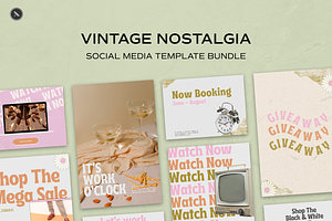 Vintage Nostalgia Social Bundle