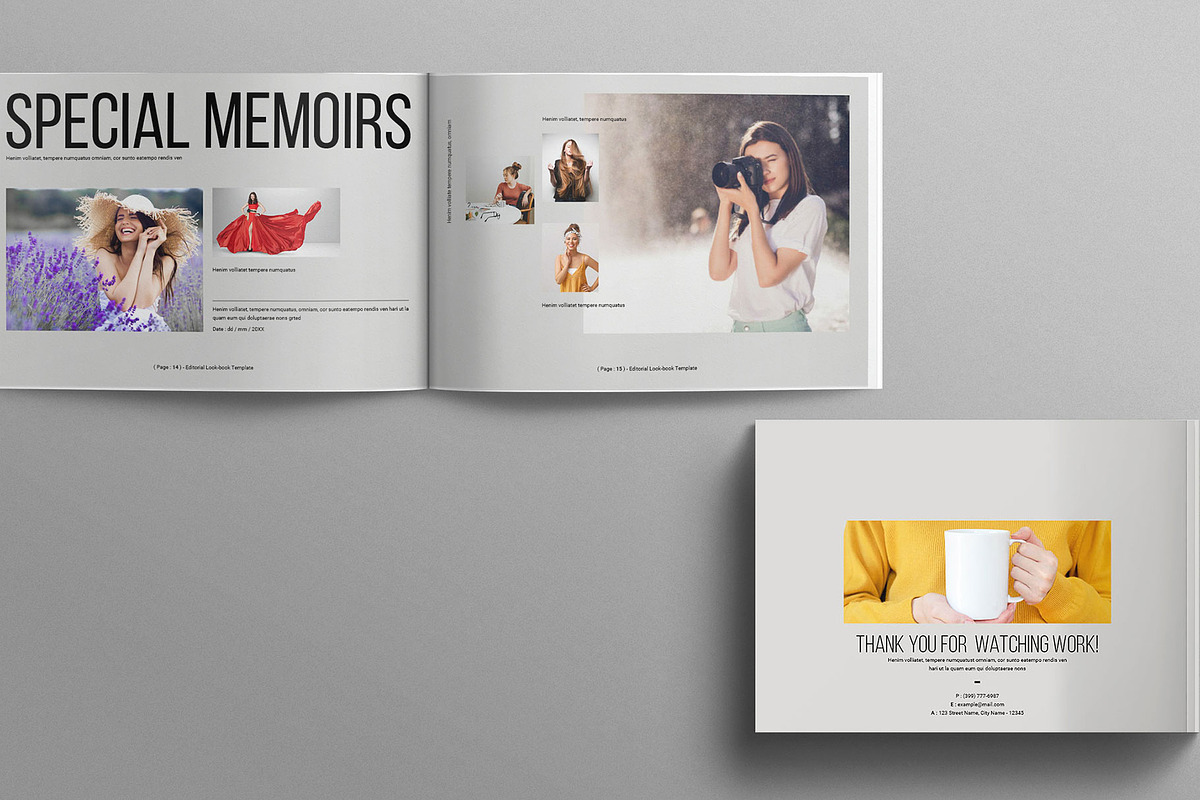 Editorial Lookbook Template Landscap preview 6