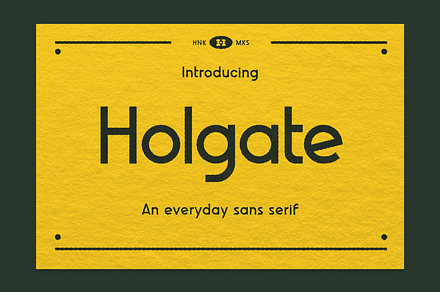 Holgate, a Hank Makes Font, a Sans Serif Font by Hank Makes