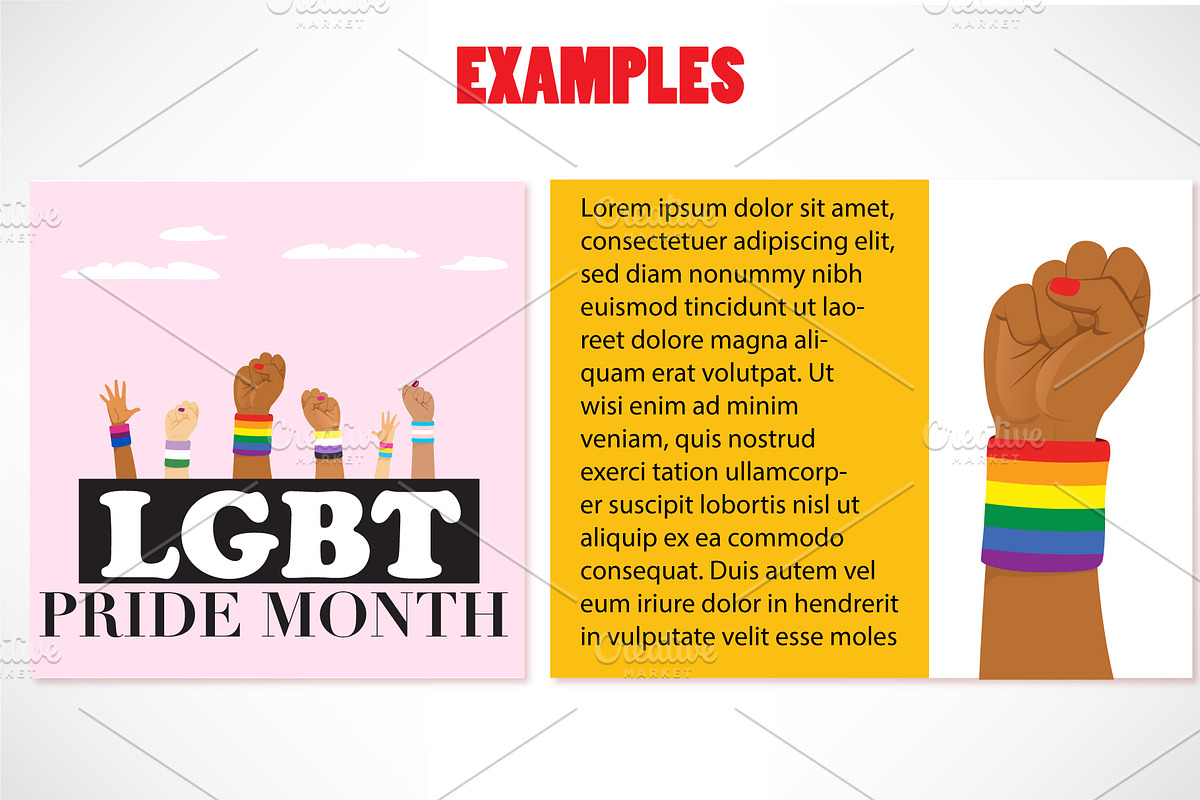 LGBT Flags Wristwand Elements, a Person Illustration by Kakigori Studio (Photo 4 of 4)