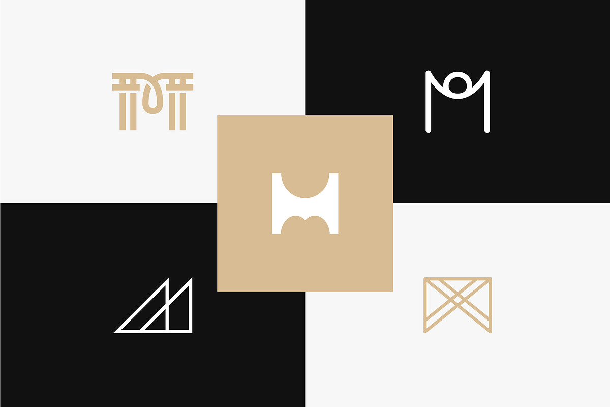 25 Monogram Letter M Logo, a Branding & Logo Template by Lightsense (Photo 4 of 10)
