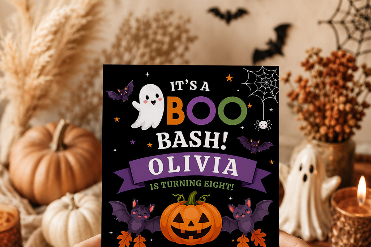 Cute Halloween Birthday Party Invite, an Invitation Template by Arslan (Photo 3 of 5)