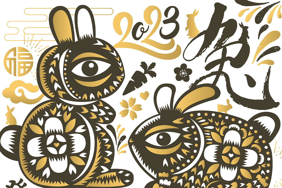 Chinese New Year 2023 Rabbit, an Illustration by www.lemongraphic.design (Photo 6 of 11)