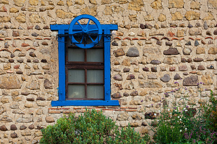 View of typical window of the house in the Nouvelle-Aquitaine, F, an Architecture Photo by Bepslabor