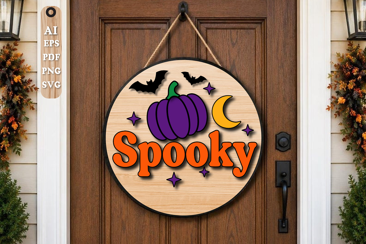 Spooky Halloween Laser Cut SVG, an Object Graphic by Canvas Craft (Photo 1 of 3)