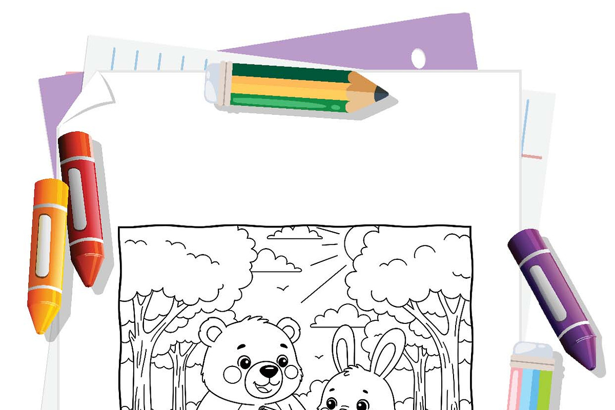 Calm Days Coloring Book Pages, an Illustration by one-touch (Photo 14 of 17)