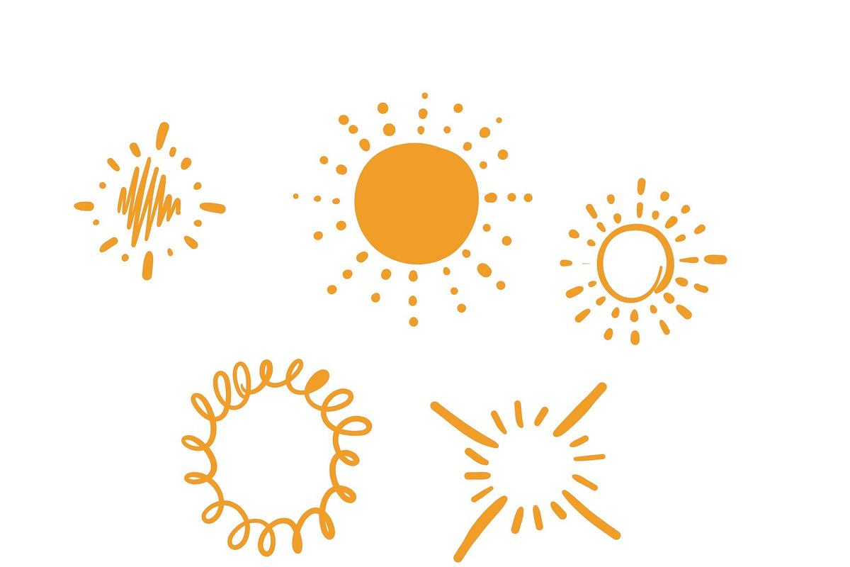Doodle yellow sun collection, a Decorative Illustration by Anada Arty (Photo 3 of 10)