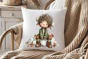 Autumn Kids PNG Clipart Set, a Seasonal Illustration by OK Design (Thumbnail 4 of 6)