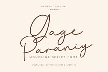 Gage Paraniy - Script Monoline Font