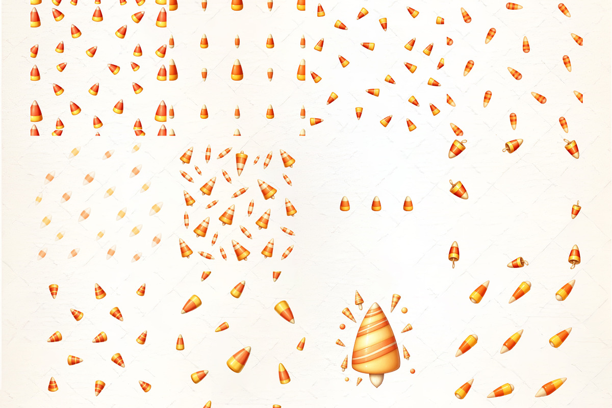 Halloween Candy Corn Pattern Clipart, an Illustration by CrexoraLab (Photo 4 of 5)