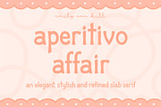 Aperitivo Affair by Emily Ann Hill, a Slab Serif Font by Emily Ann Hill Type Co. (Thumbnail 1 of 4)