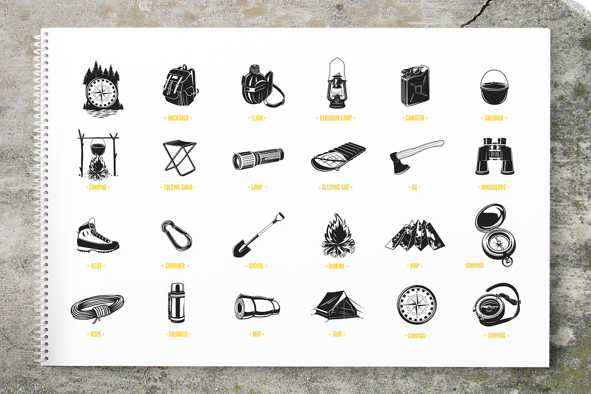 Camping and adventure emblems, an Object Graphic by DOBROGRAPH (Photo 2 of 6)