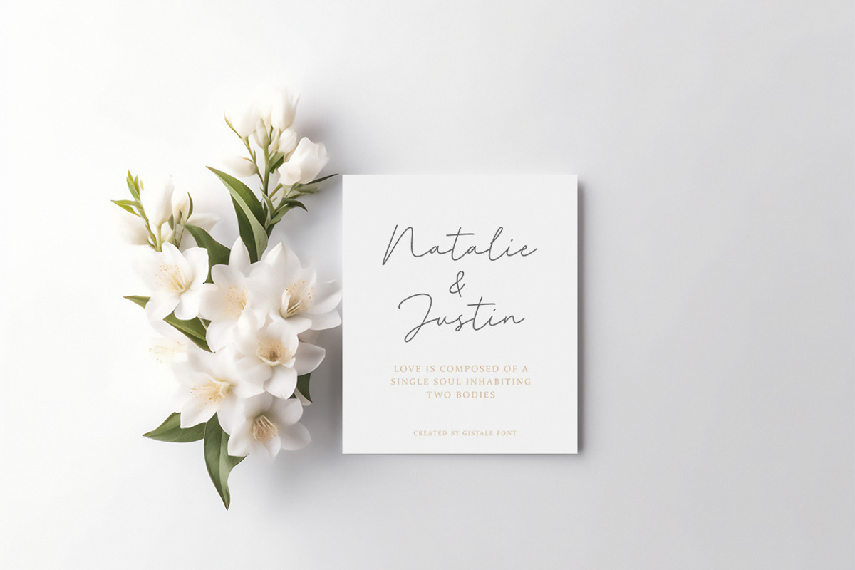 Gistale - Signature Script Font, a Handwritten Font by Typebae (Photo 8 of 9)