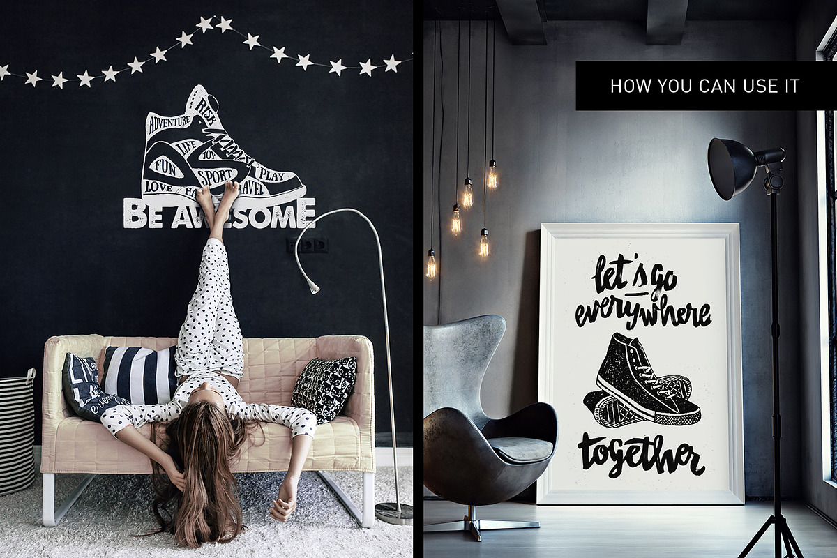 Good Shoes. 8 Inspirational Badges, a Branding & Logo Template by Cosmic Store (Photo 15 of 16)