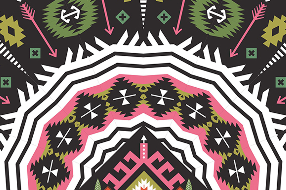 Ornamental round aztec pattern preview 3