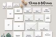 Invitation CardSet Flatlay Mockups, a Print Template by JSquarePresents (Thumbnail 2 of 11)