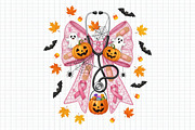 Breast Cancer Nurse Halloween Coquet, an Illustration by Craft Nest (Thumbnail 1 of 6)
