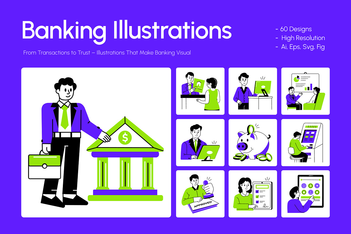 Bank and Banking Illustration, a Finance Illustration by Vectors Market (Photo 1 of 9)