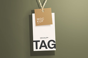 Clothing Double Tag Mockup